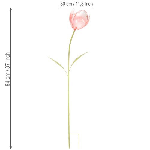 Artikel Tuinpaal met decoratieve tulp voor bloemperken en borders, 94 cm