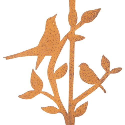 Tuinsteker met tak en vogels, metalen decoratie, 100 cm | Floristik24.nl