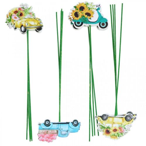 Artikel Tuinpaalwagen, cadeaudecoratie rijbewijs L24/24,5cm 16 stuks