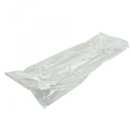 Floristik24 Tuinstekers metaal vlinder wit 14×12,5/52cm 2st