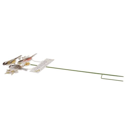 Floristik24 Tuinstokje metaal vogels, bloemenstokje voor in de tuin 84cm