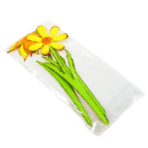 Floristik24 Tuinplug metaal bloem oranje, geel 47cm 4st