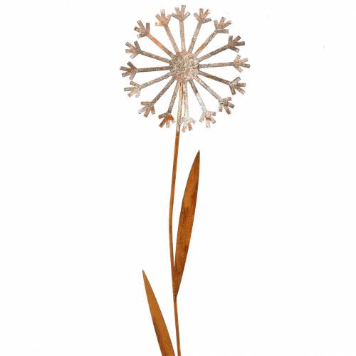 Floristik24 Tuinplug paardenbloem gepatineerd metaal Ø18 H88cm