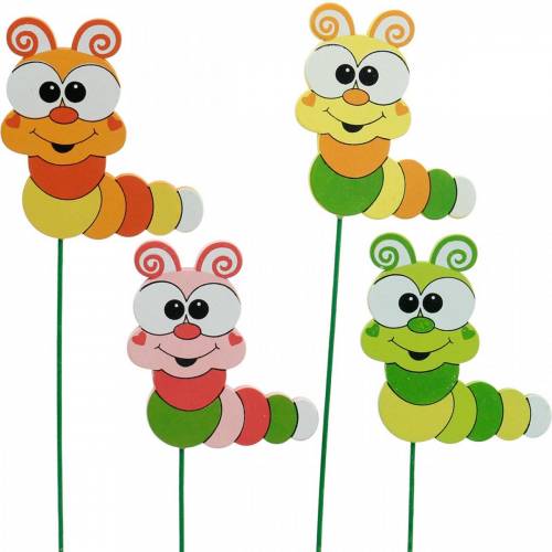 Artikel Tuinstaak Rups Bloemenstaak Lentedecoratie Zomerdecoratie 16 st