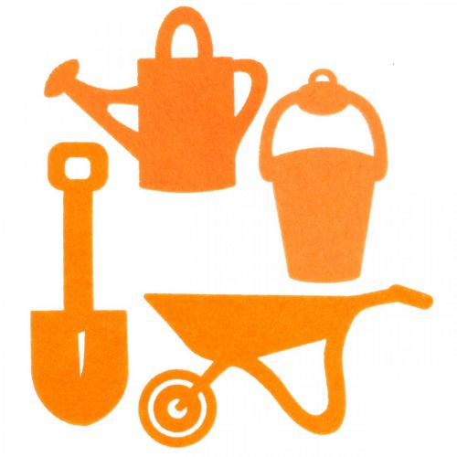 Floristik24 Tuingereedschap vilt oranje 24 st