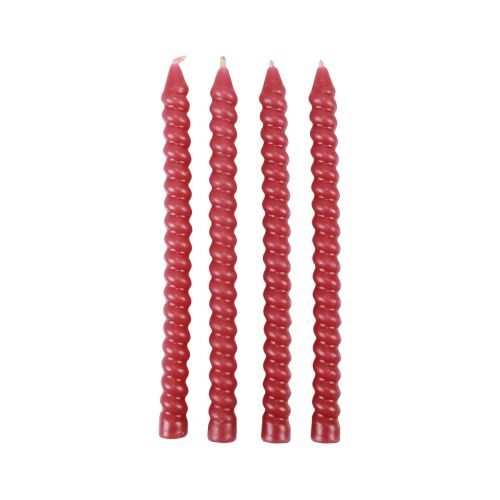 Artikel Gedraaide kaarsen spiraalkaarsen roze Ø1,4cm H18cm 4st