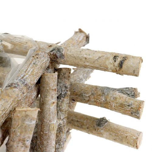 Floristik24 Berkentakken wit gewassen 28cm x 28cm H10cm