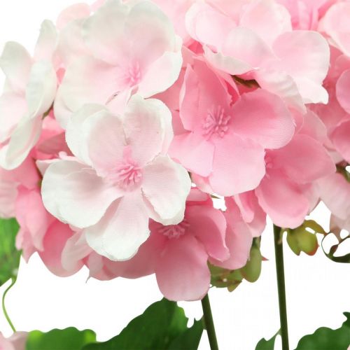 Artikel Geranium kunstbloem Roze geraniumstruik kunst 7 bloemen H38cm