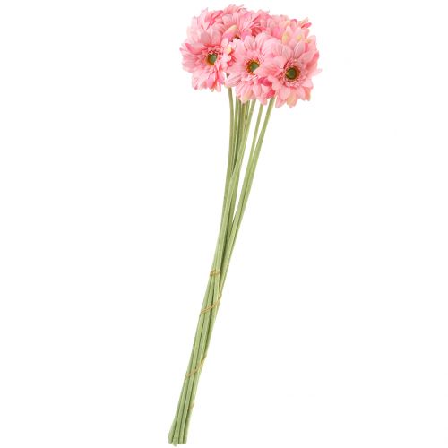 Floristik24 Gerbera roze kunst 47cm 12st