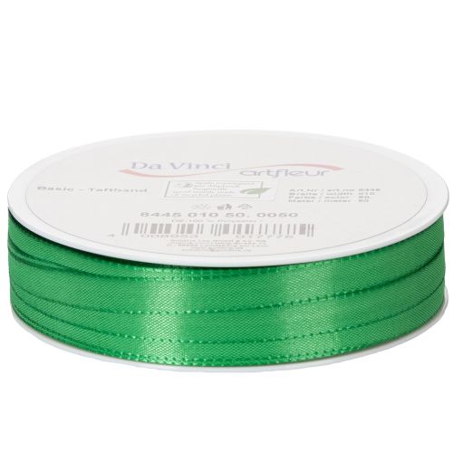 Artikel Cadeau- en decoratielint, groen taftlint, 10 mm breed, 50 m lang