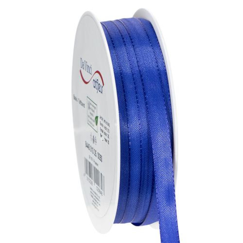 Floristik24 Cadeau- en decoratielint, taftlint, 10 mm x 50 m, donkerblauw