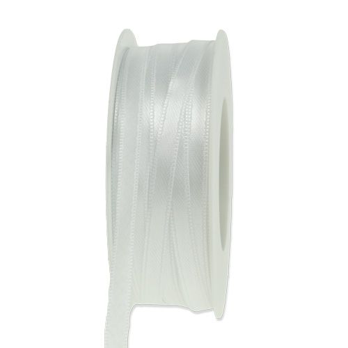 Floristik24 Cadeaulint decoratielint in wit 6mm 50m