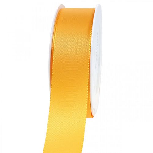 Floristik24 Cadeaulint decoratielint oranje zijden lint 40mm 50m