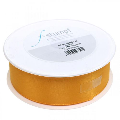 Artikel Cadeaulint decoratielint oranje zijden lint 40mm 50m