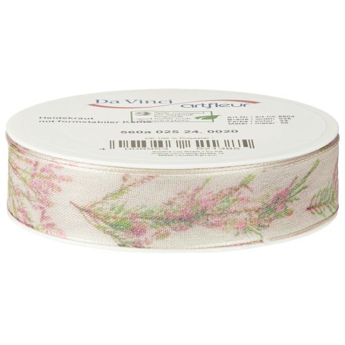 Artikel Cadeaulint lint herfst heide stoffen lint 25mm 20m