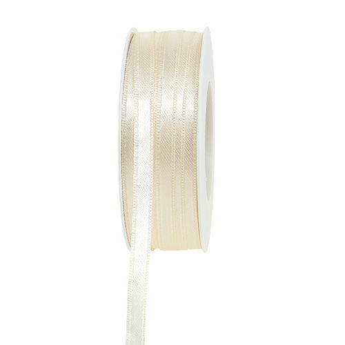Cadeaulint crème decoratief lint taft 6mm x 50m