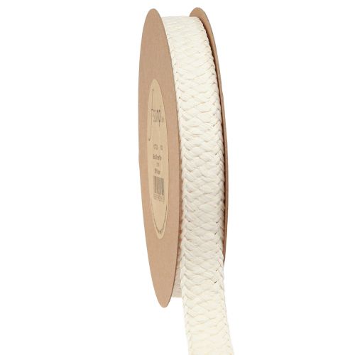 Artikel Cadeaulint Crème Gevlochten Papieren Lint 20mm 10m