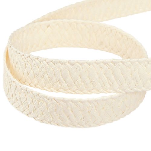 Artikel Cadeaulint Crème Gevlochten Papieren Lint 20mm 10m