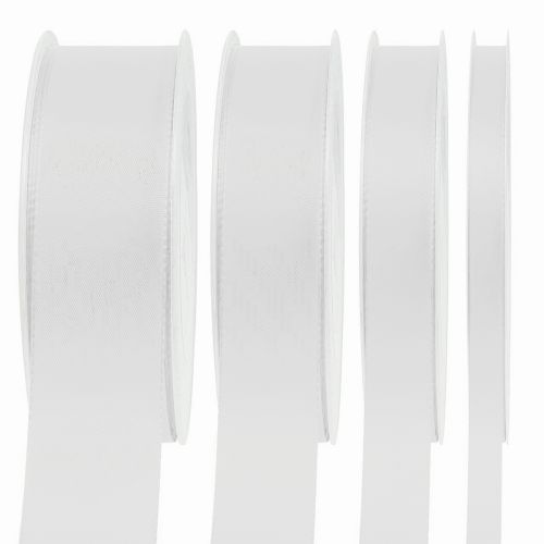 Cadeaulint decoratief lint wit 50m diverse maten