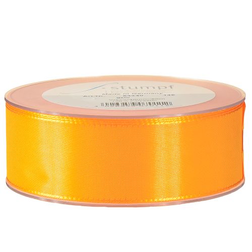 Artikel Cadeaulint decoratielint oranje zijden lint 40mm 50m