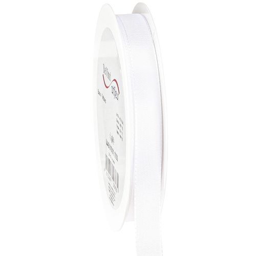 Floristik24 Cadeaulint decoratief lint taftlint wit 15mm 50m
