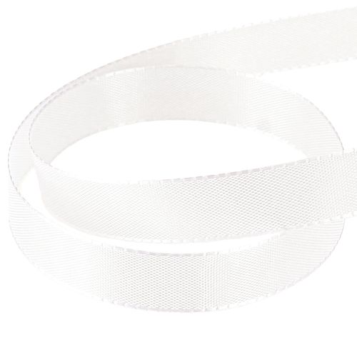 Artikel Cadeaulint decoratief lint taftlint wit 15mm 50m