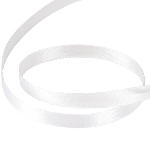 Artikel Cadeaulint decoratief lint satijnen lint wit 6mm 50m