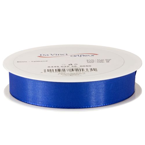 Artikel Cadeaulint, decoratief lint, taftlint, donkerblauw, 25 mm × 50 m