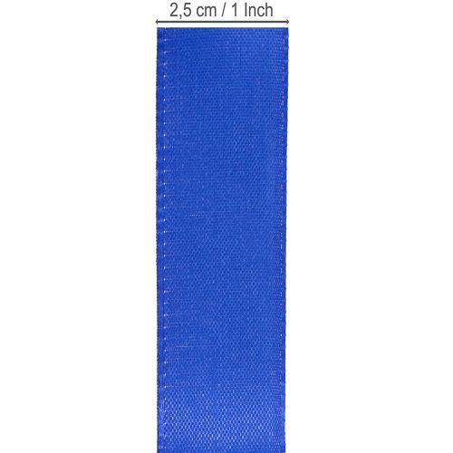 Artikel Cadeaulint, decoratief lint, taftlint, donkerblauw, 25 mm × 50 m