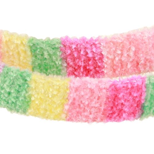 Artikel Cadeaulint badstof decoratief lint kleurrijke strepen 10mm 10m
