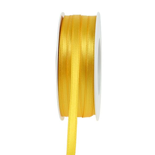 Artikel Smal decoratief lint taft lint cadeau lint geel 6mm 50m