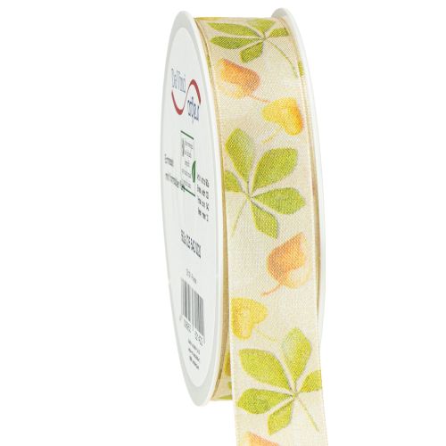 Cadeaulint groen herfstbladeren decolint herfst 25mm 20m