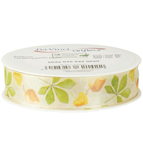 Artikel Cadeaulint groen herfstbladeren decolint herfst 25mm 20m