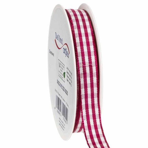 Cadeaulint, geruit rood, 15 mm, 20 m kopen | Floristik24.nl