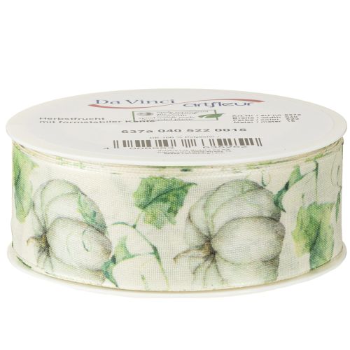Artikel Cadeaulint pompoenlint herfstgroen 40mm 15m