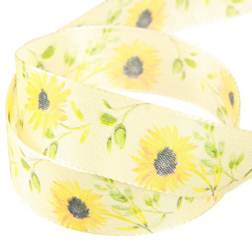 Artikel Cadeaulint zonnebloemzijdelint geel 25mm 18m