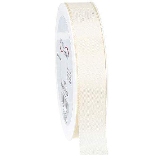 Floristik24 Cadeaulint en decoratief lint crème taft lint 25mm 50m