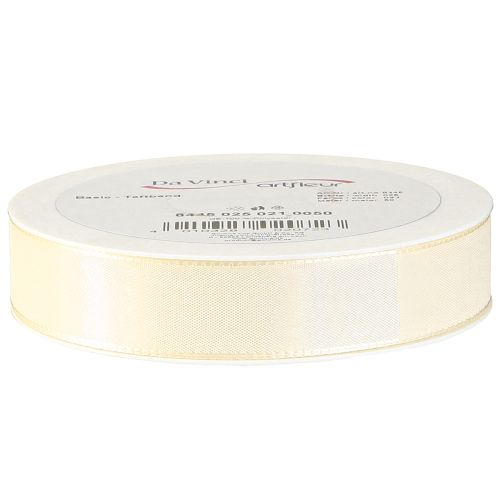 Artikel Cadeaulint en decoratief lint crème taft lint 25mm 50m