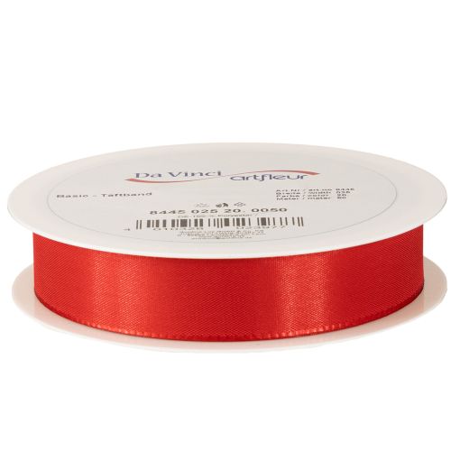 Artikel Cadeaulint en decoratief lint, taftlint, rood, 25 mm, 50 m