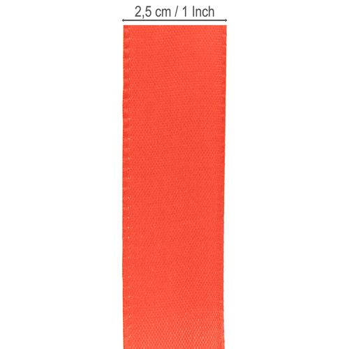 Artikel Cadeaulint en decoratief lint, taftlint, rood, 25 mm, 50 m