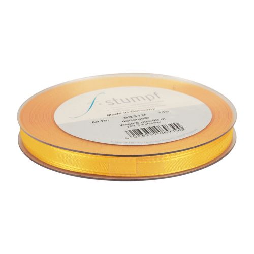 Artikel Decoratief lint cadeaulint oranje lint zelfkant 8mm 50m