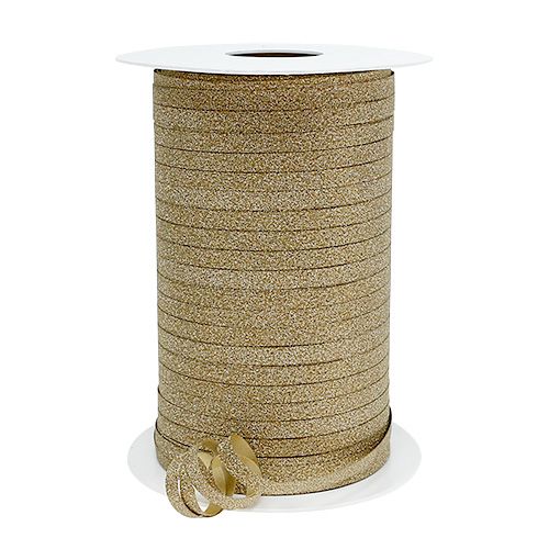 Floristik24 Geschenklint met mica goud 5mm 150m