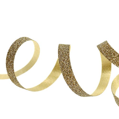 Floristik24 Geschenklint met mica goud 5mm 150m