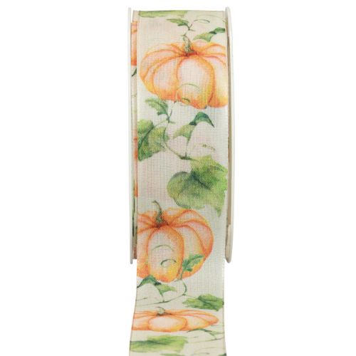Floristik24 Cadeaulint pompoenlint herfst oranje 40mm 15m
