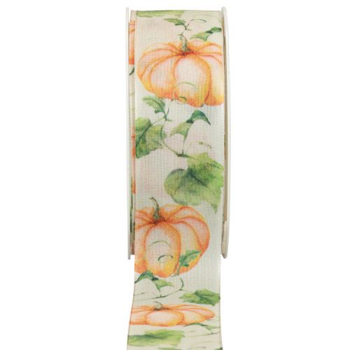 Cadeaulint pompoenlint herfst oranje 40mm 15m