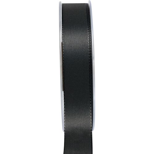 Floristik24 Cadeaulint zwart rouwbloemen decoratief lint 25mm 50m