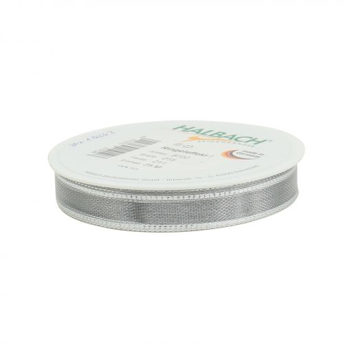 Artikel Cadeau lint zilveren strepen 15mm 25m