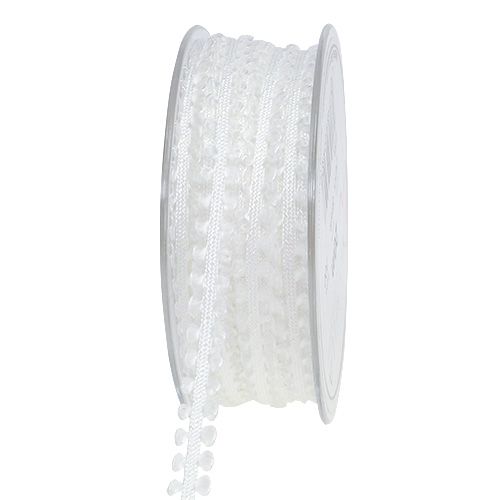 Floristik24 Cadeaulint decoratief lint in wit 8mm 20m