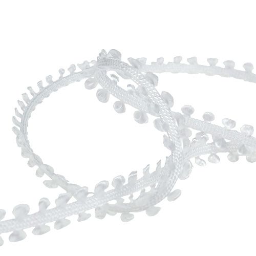 Floristik24 Cadeaulint decoratief lint in wit 8mm 20m