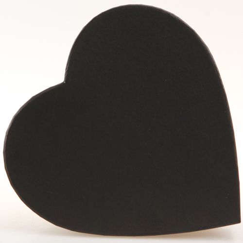Artikel Geschenkdoos hart zwart papieren doos 18×18cm H10cm 2st
